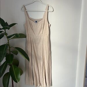 Old Navy Beige Midi Dress